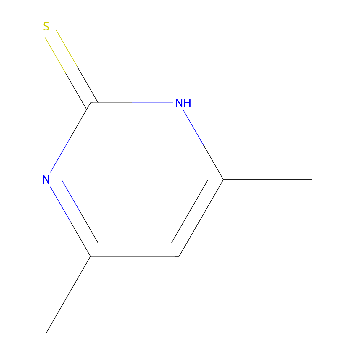 4,6-Dimethyl-2-mercaptopyrimidine molecular structure, CAS 22325-27-5