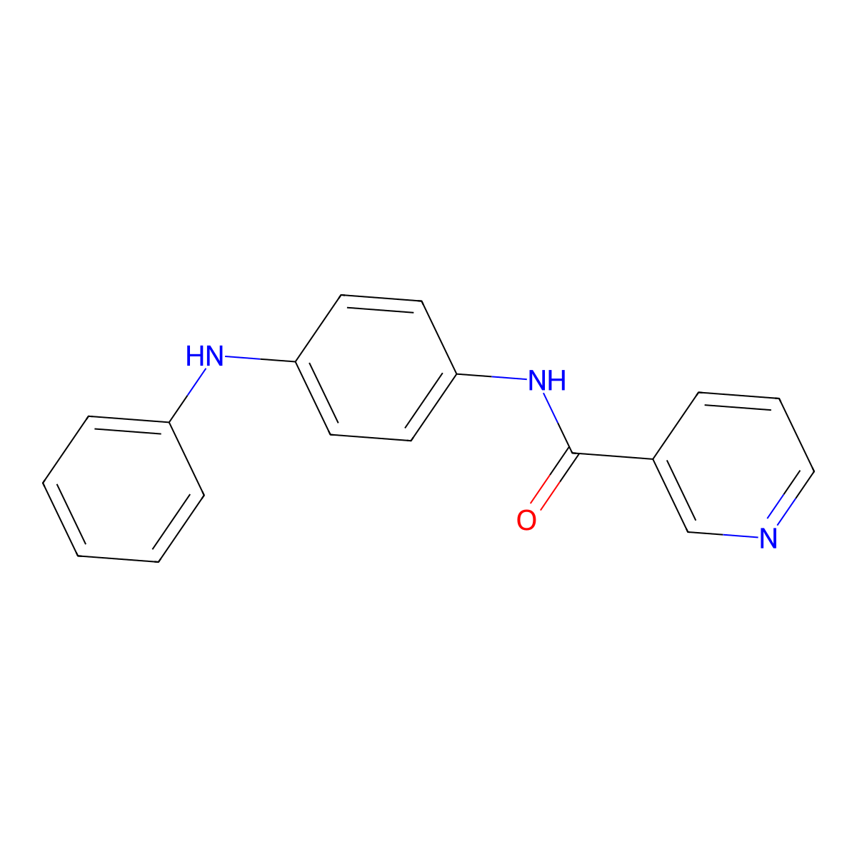 N-(4-anilinophenyl)pyridine-3-carboxamide molecular structure, CAS 22325-87-7
