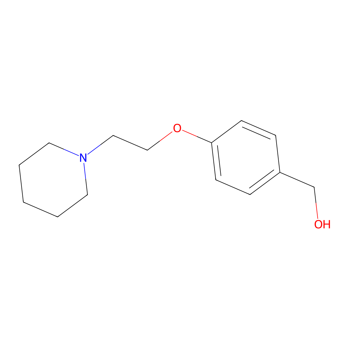 [4-(2-Piperidin-1-ylethoxy)phenyl]methanol molecular structure, CAS 223251-13-6