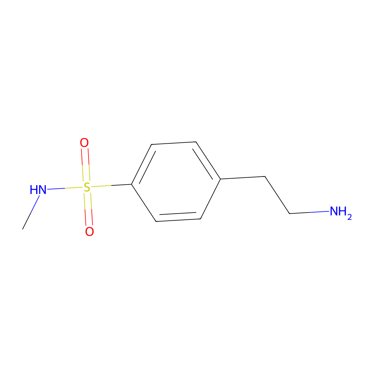 4-(2-aminoethyl)-N-methylbenzenesulfonamide molecular structure, CAS 223253-76-7
