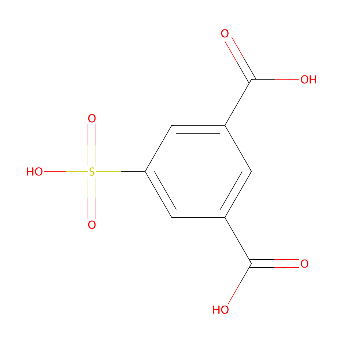 Sulfoisophthalic acid molecular structure, CAS 22326-31-4