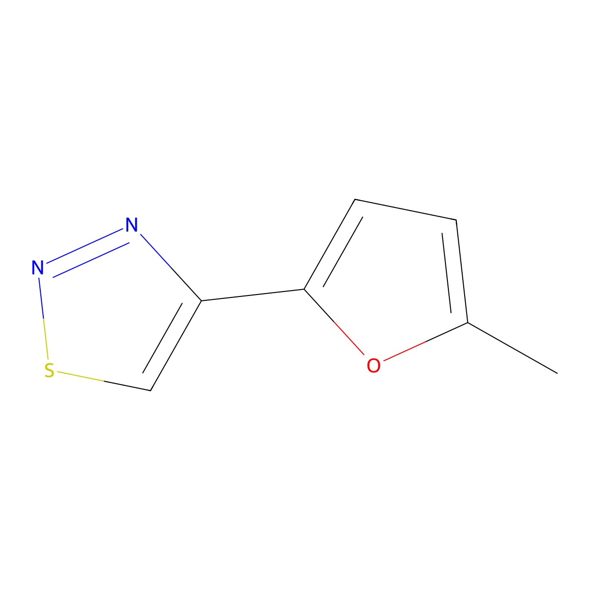 4-(5-Methylfur-2-yl)-1,2,3-thiadiazole molecular structure, CAS 223265-36-9