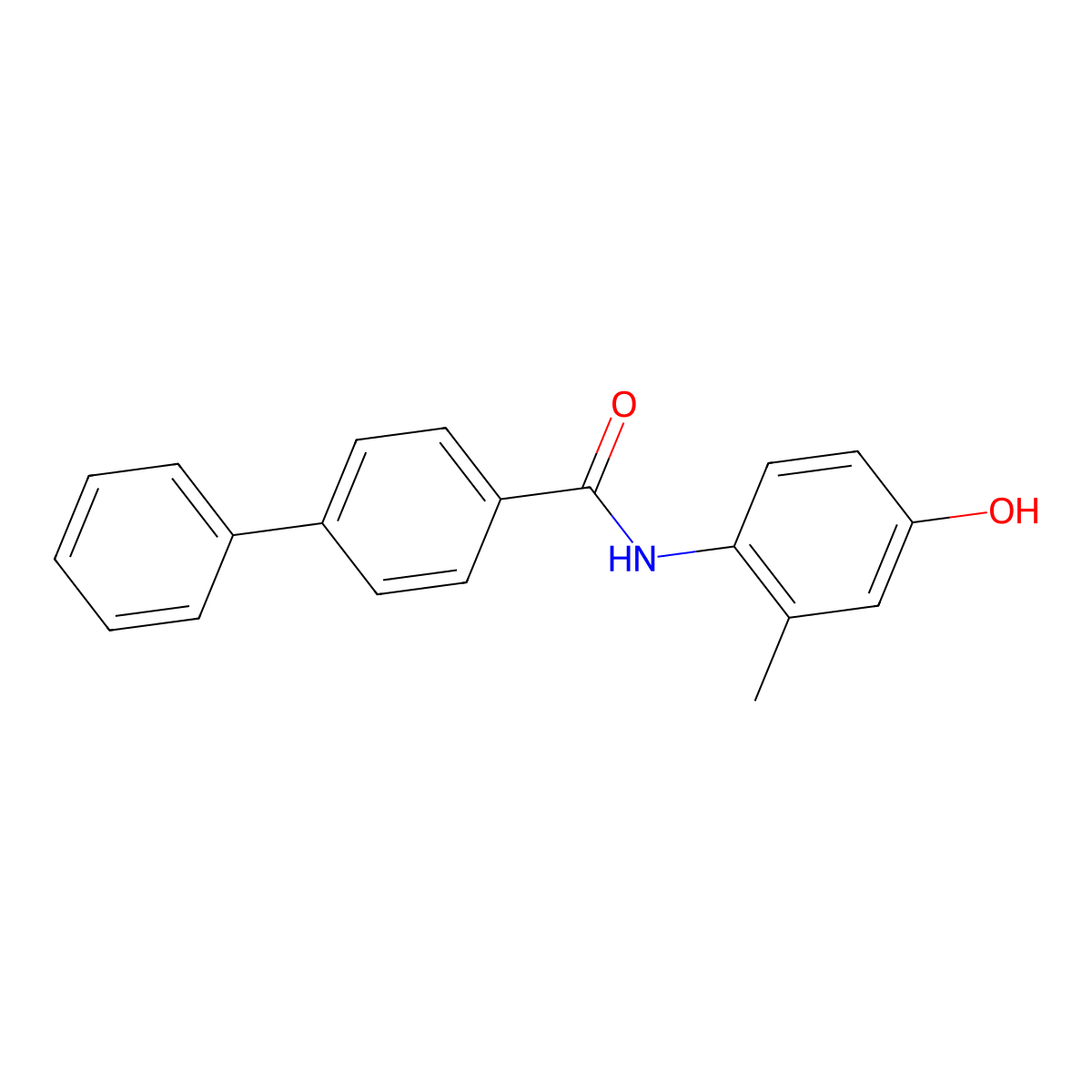 N-(4-hydroxy-2-methylphenyl)-4-phenylbenzamide molecular structure, CAS 223272-48-8