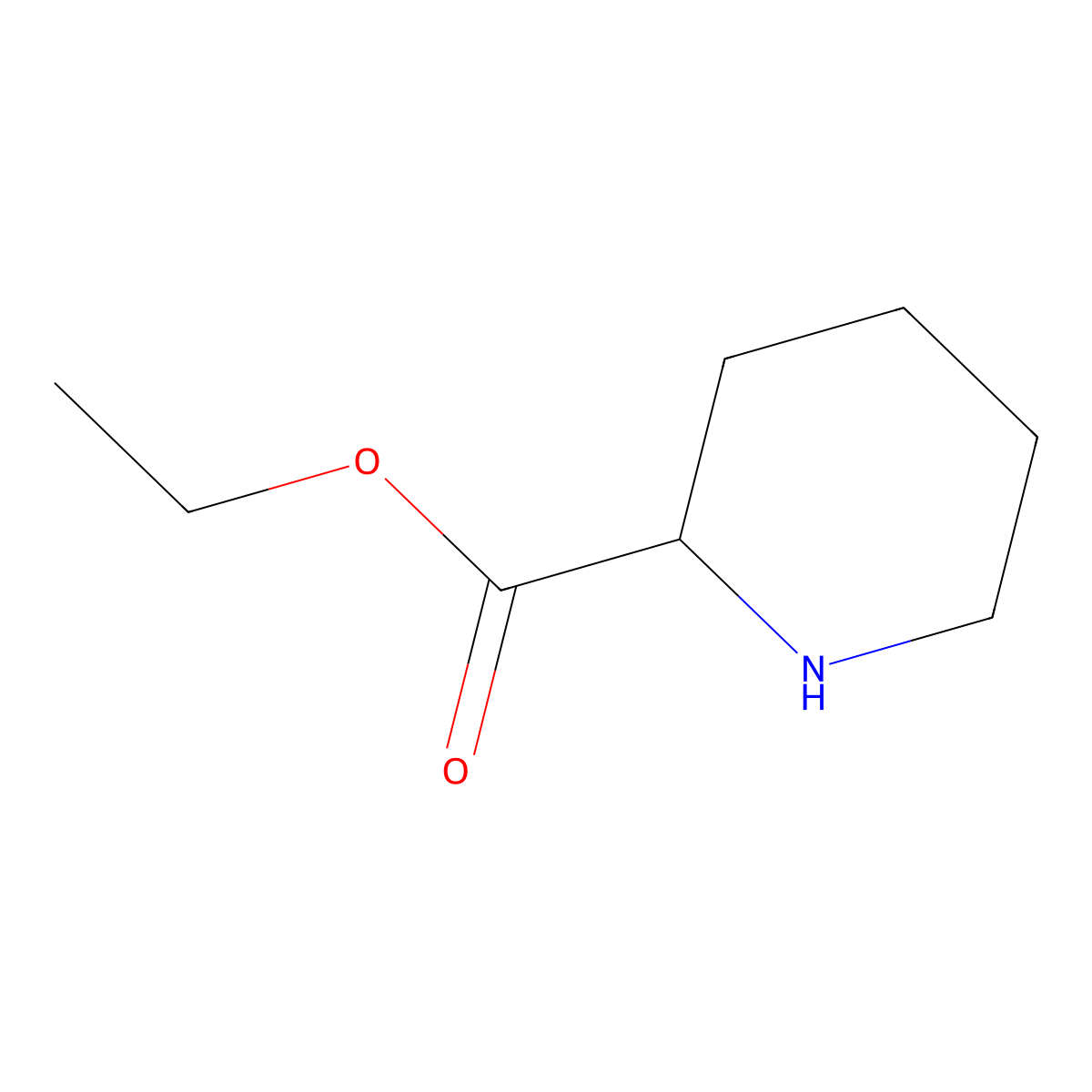 (R)-Ethyl piperidine-2-carboxylate molecular structure, CAS 22328-77-4