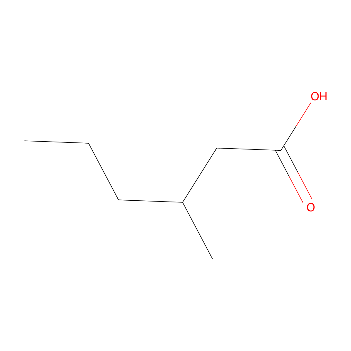 (R)-3-Methylhexanoic acid molecular structure, CAS 22328-90-1