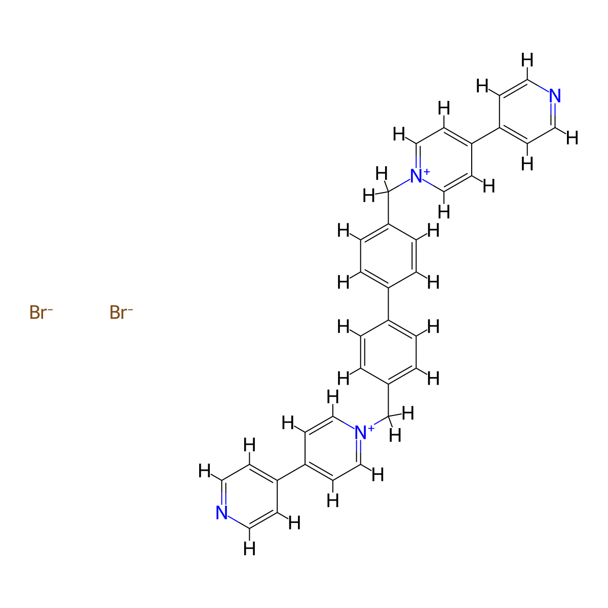 1,1'-(Biphenyl-4,4'-diylbis(methylene))bis(4,4'-bipyridinium) Dibromide molecular structure, CAS 2232875-70-4