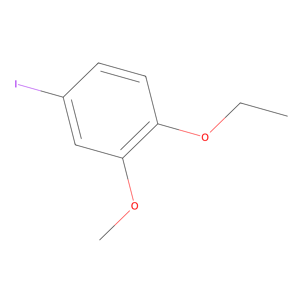 1-Ethoxy-4-iodo-2-methoxybenzene molecular structure, CAS 2232880-38-3
