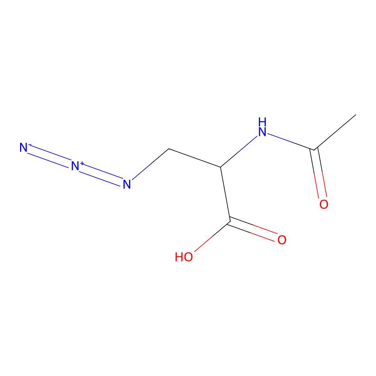 (2R)-3-azido-2-acetamidopropanoic acid molecular structure, CAS 2232889-03-9