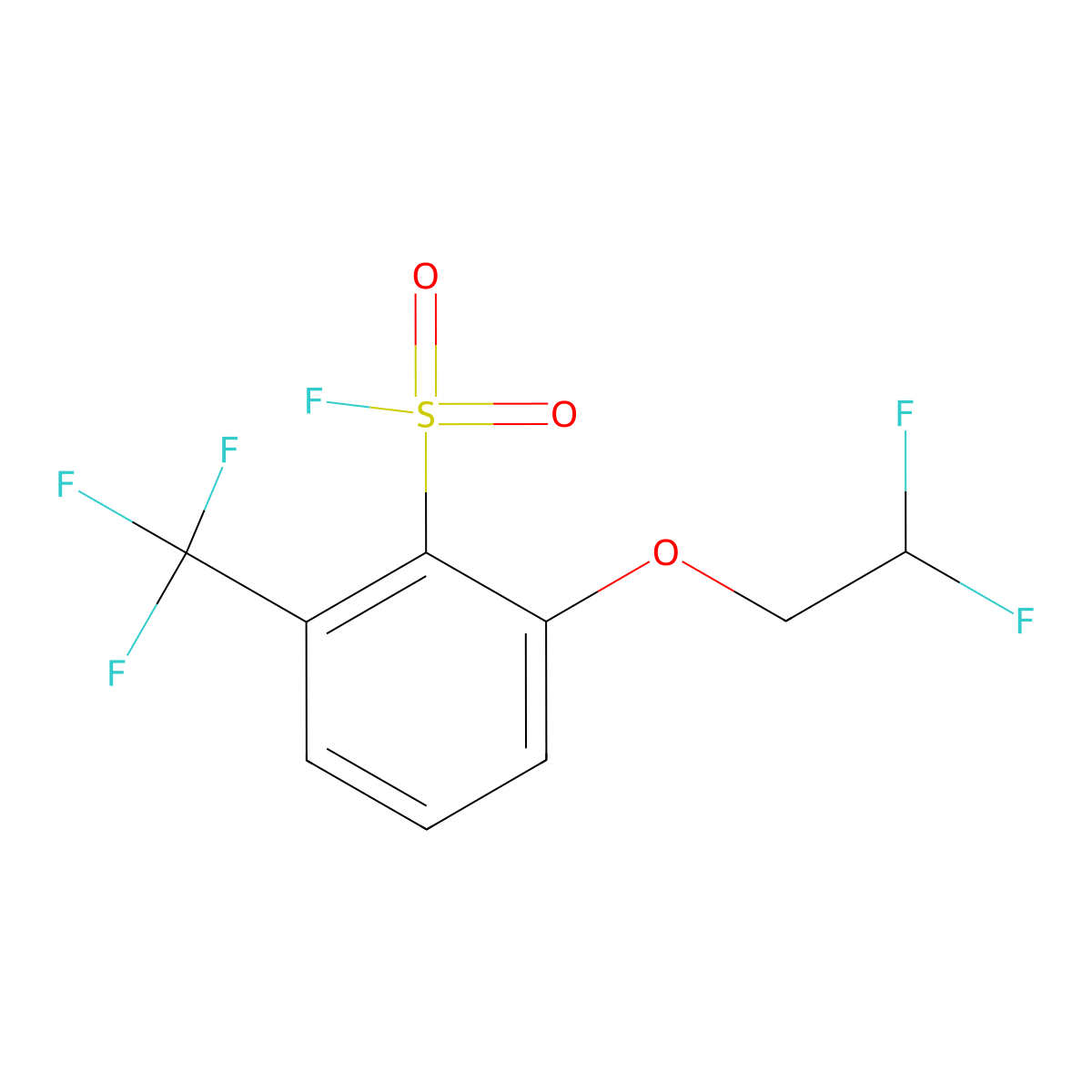 2-(2,2-Difluoroethoxy)-6-(trifluoromethyl)benzene-1-sulfonyl fluoride molecular structure, CAS 2232896-93-2