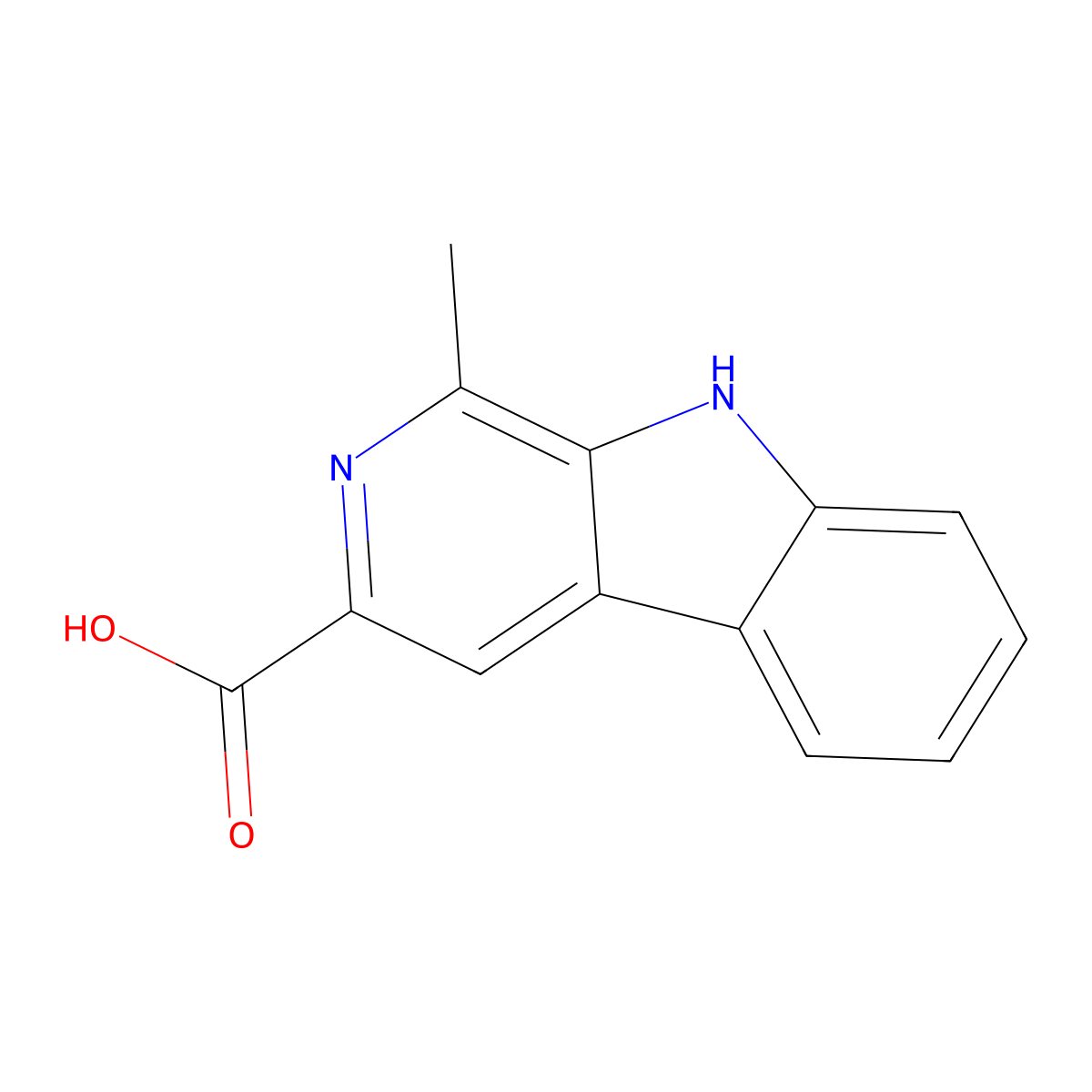 Harman-3-Carboxylic Acid molecular structure, CAS 22329-38-0