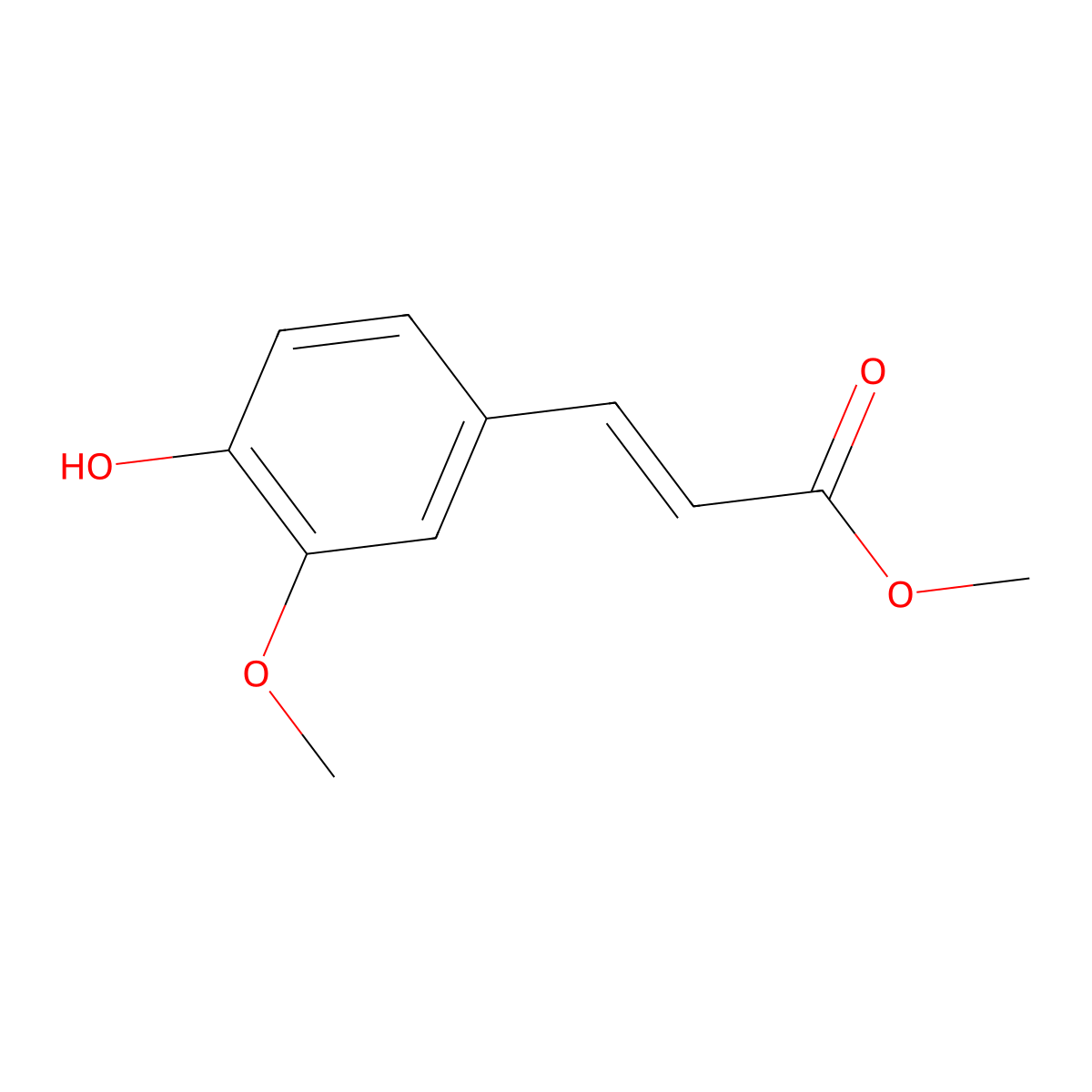 Methyl Ferulate molecular structure, CAS 22329-76-6