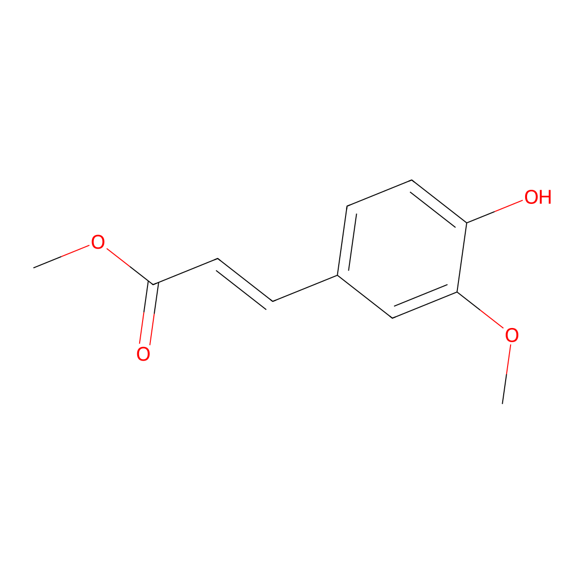 Methyl Ferulate molecular structure, CAS 22329-76-6