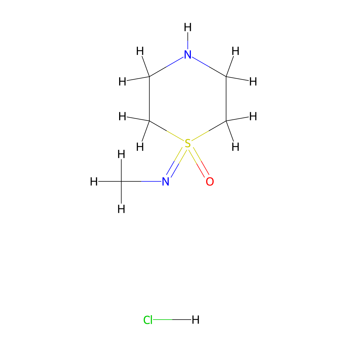 1-(Methylimino)-1l6-thiomorpholine 1-oxide hydrochloride molecular structure, CAS 2232916-57-1