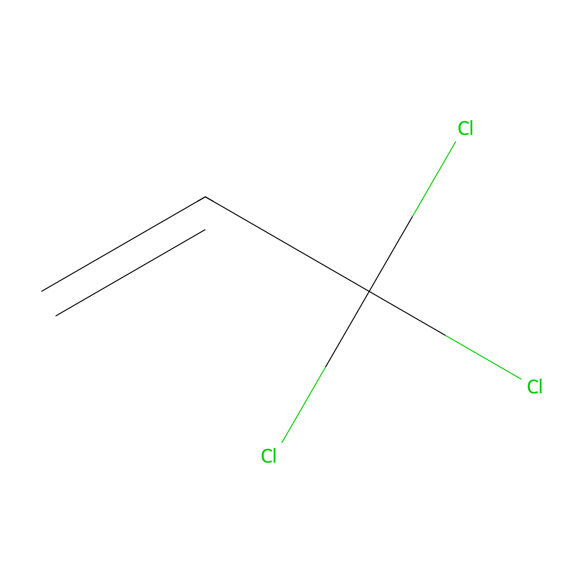 1-Propene, 3,3,3-trichloro- molecular structure, CAS 2233-00-3