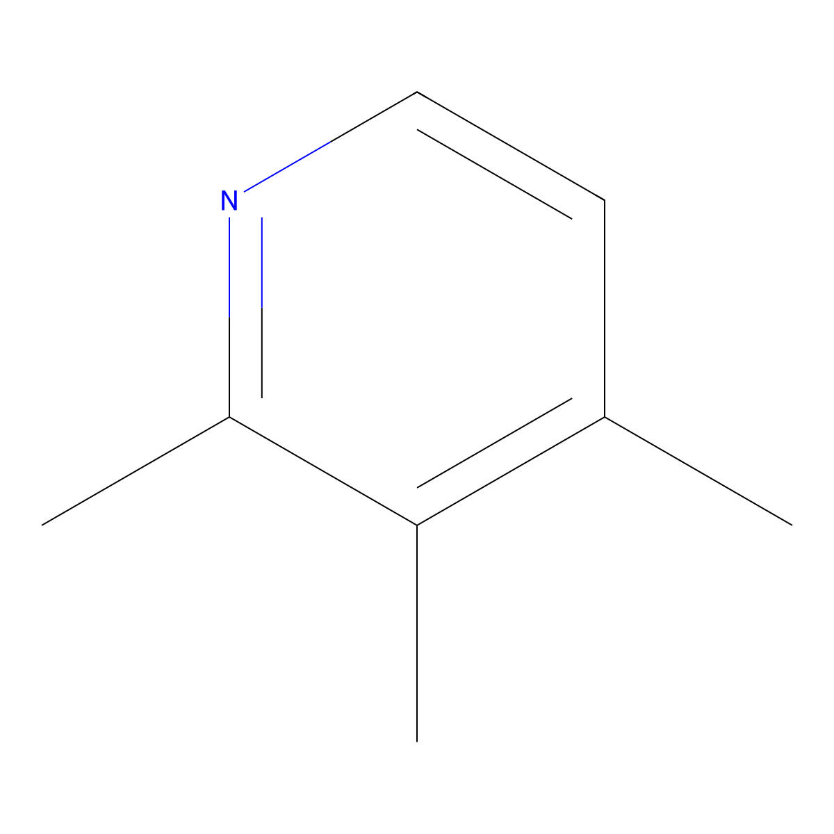 2,3,4-Trimethylpyridine molecular structure, CAS 2233-29-6
