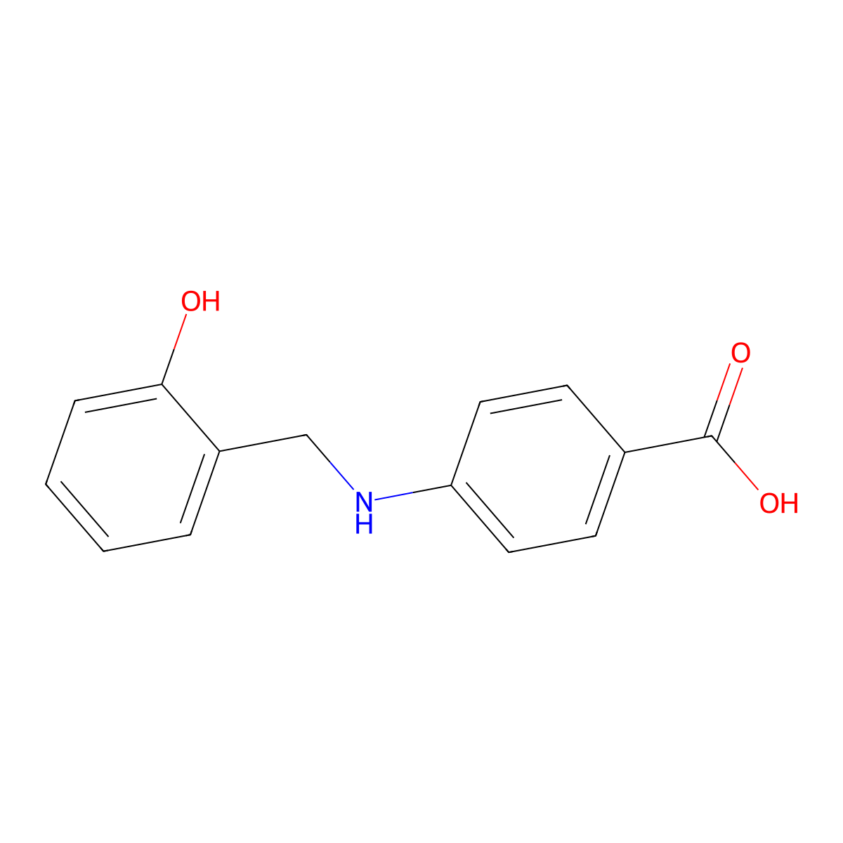 4-[(2-Hydroxybenzyl)amino]benzoic acid molecular structure, CAS 2233-82-1