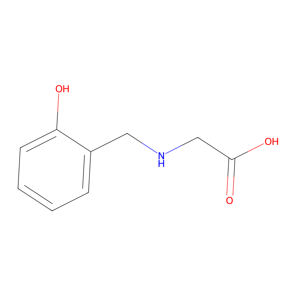 N-(2-hydroxybenzyl)glycine molecular structure, CAS 2233-84-3