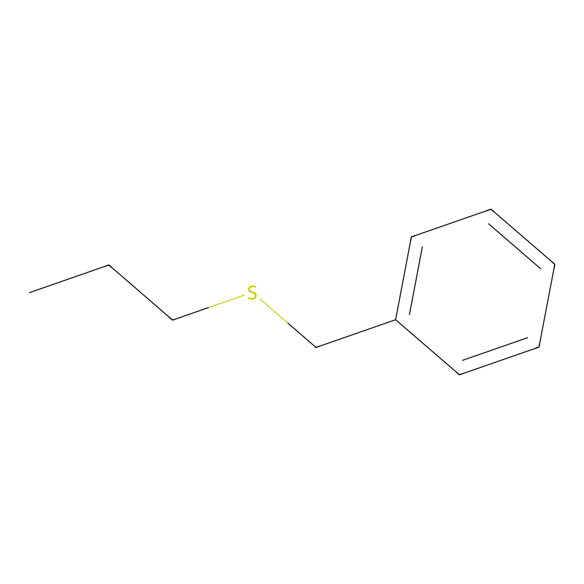 Benzyl propyl sulfide molecular structure, CAS 22336-59-0
