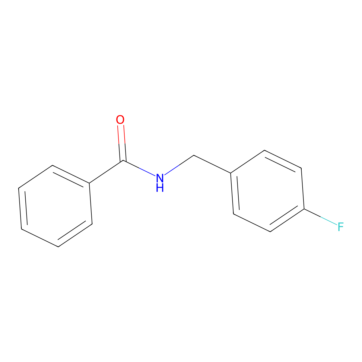 N-((4-Fluorophenyl)methyl)benzamide molecular structure, CAS 223375-04-0