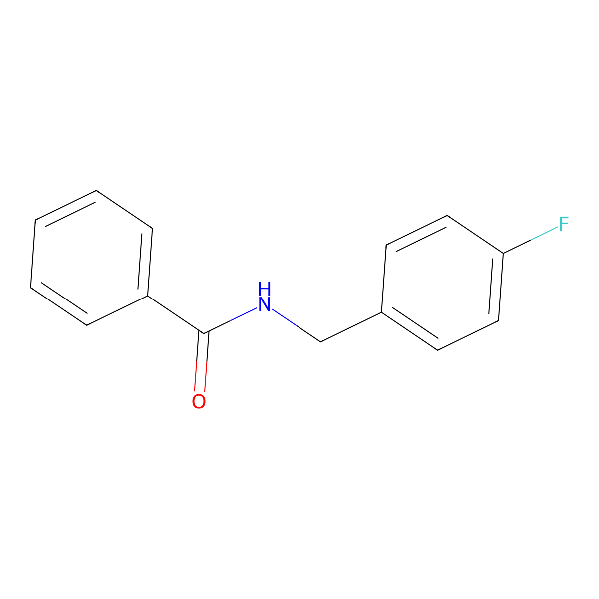 N-((4-Fluorophenyl)methyl)benzamide molecular structure, CAS 223375-04-0