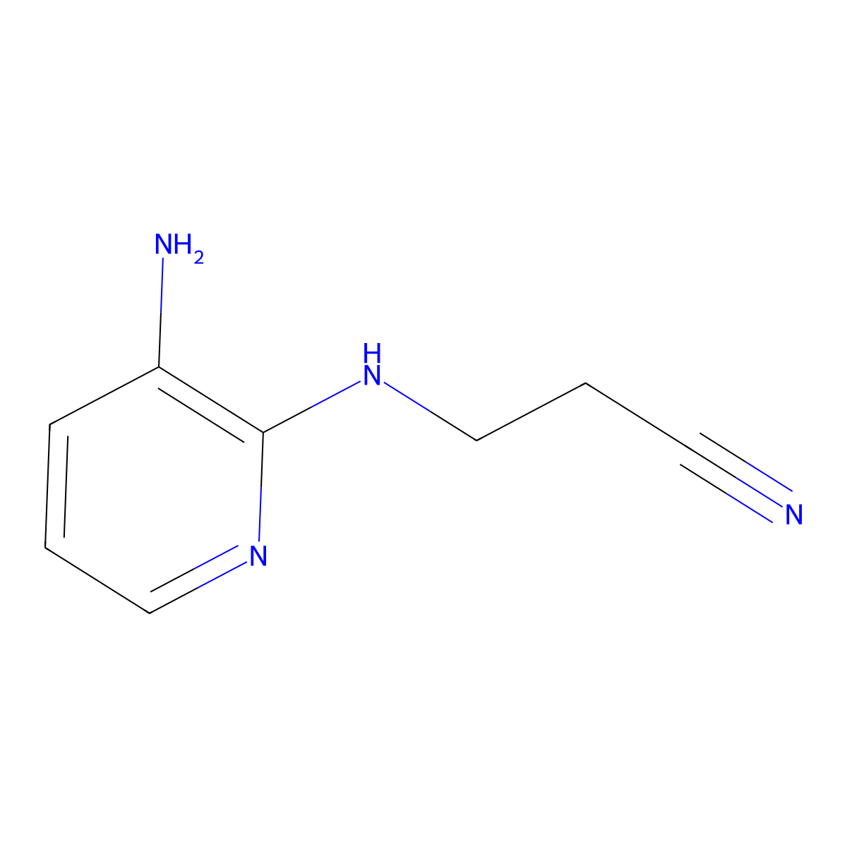 3-((3-Aminopyridin-2-yl)amino)propanenitrile molecular structure, CAS 223377-07-9