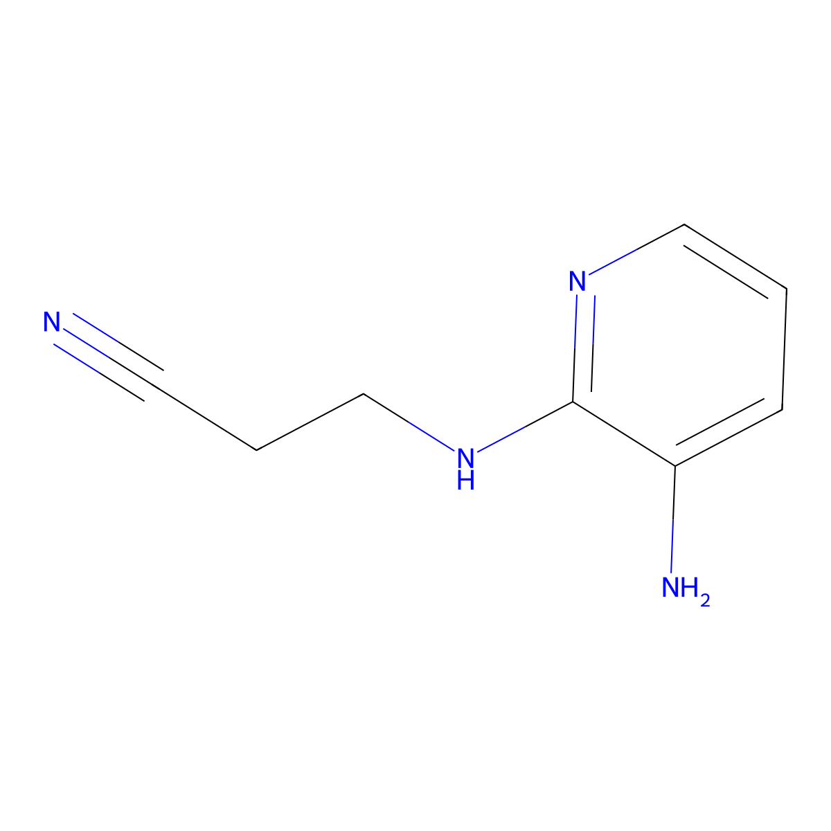 3-((3-Aminopyridin-2-yl)amino)propanenitrile molecular structure, CAS 223377-07-9