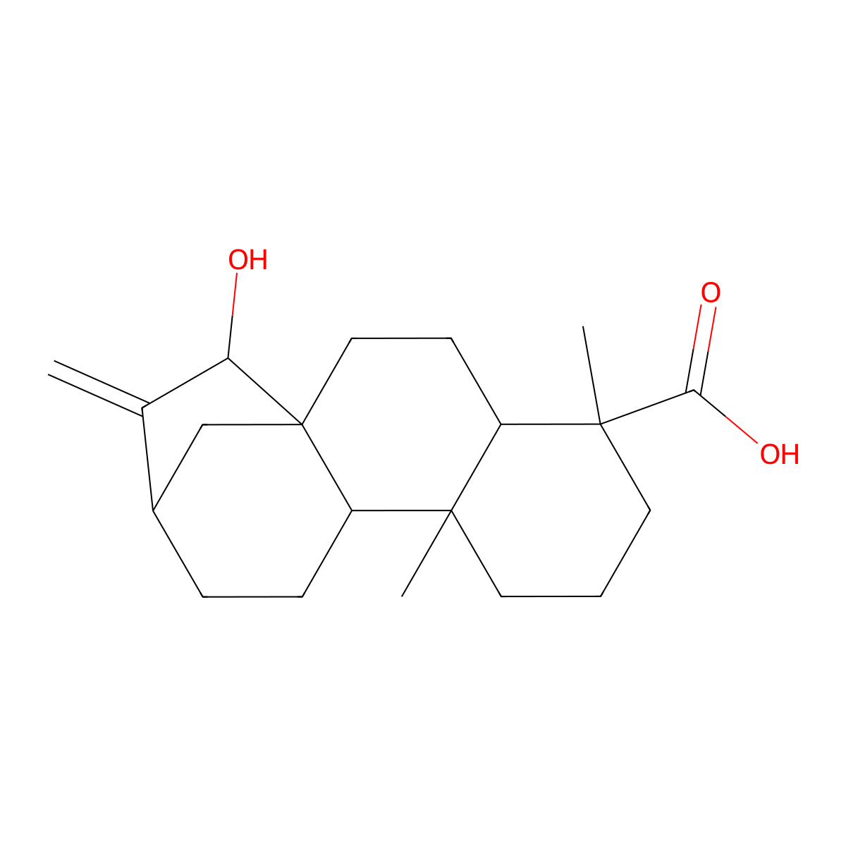 Grandifloric acid molecular structure, CAS 22338-69-8