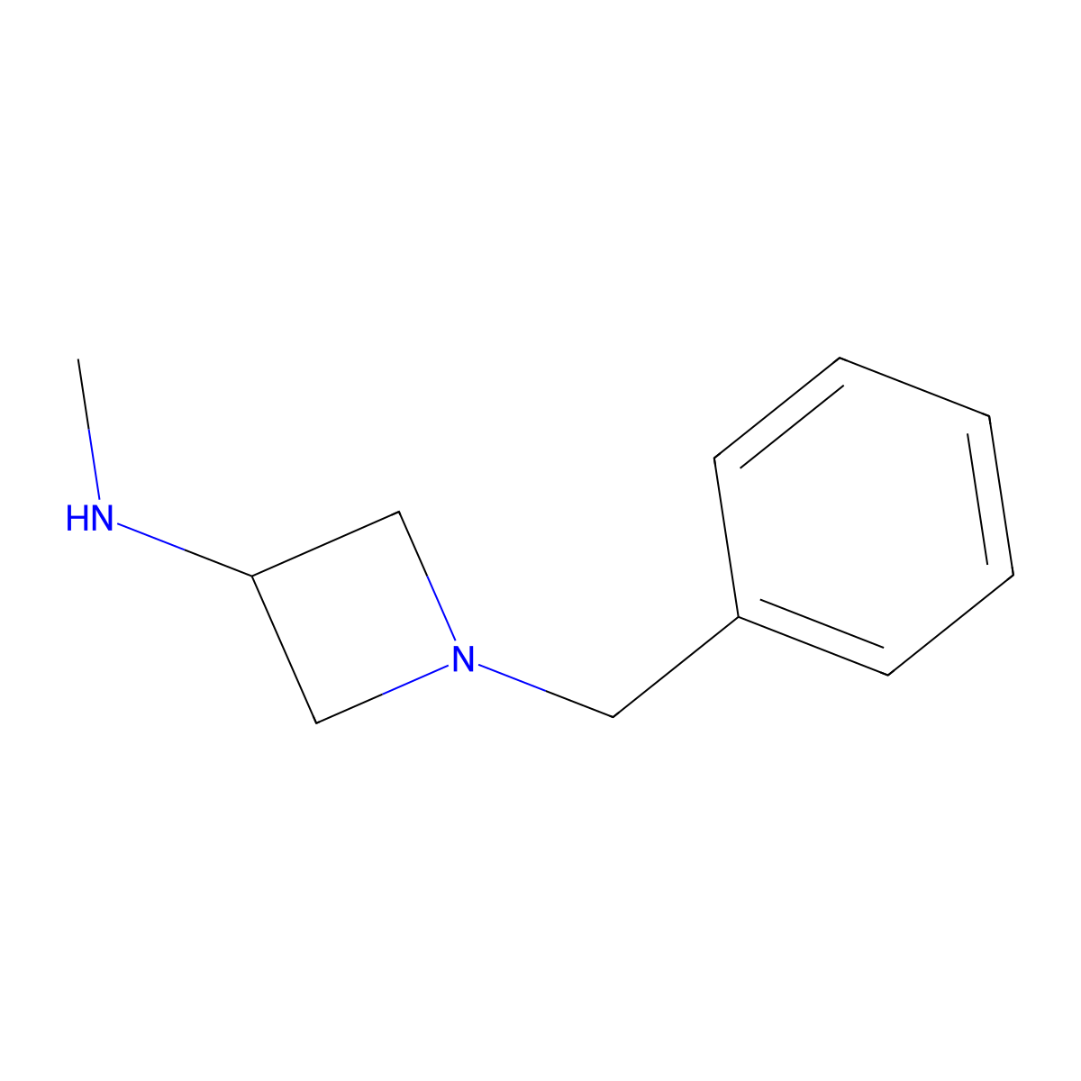 1-Benzyl-N-methylazetidin-3-amine molecular structure, CAS 223381-60-0