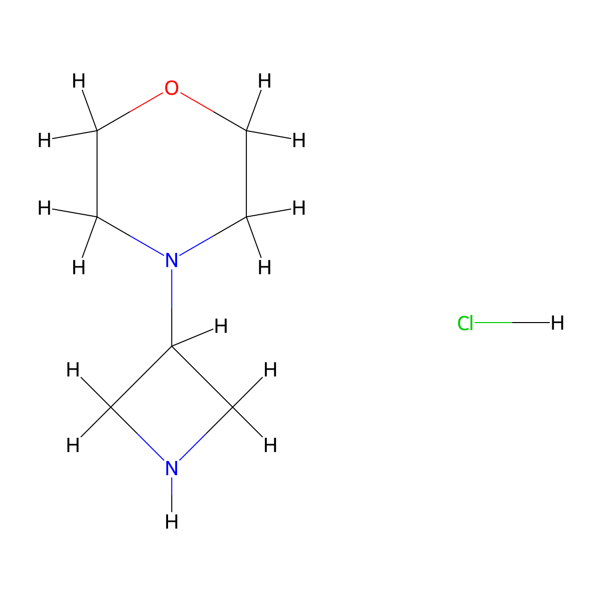 4-(Azetidin-3-YL)morpholine hydrochloride molecular structure, CAS 223381-71-3