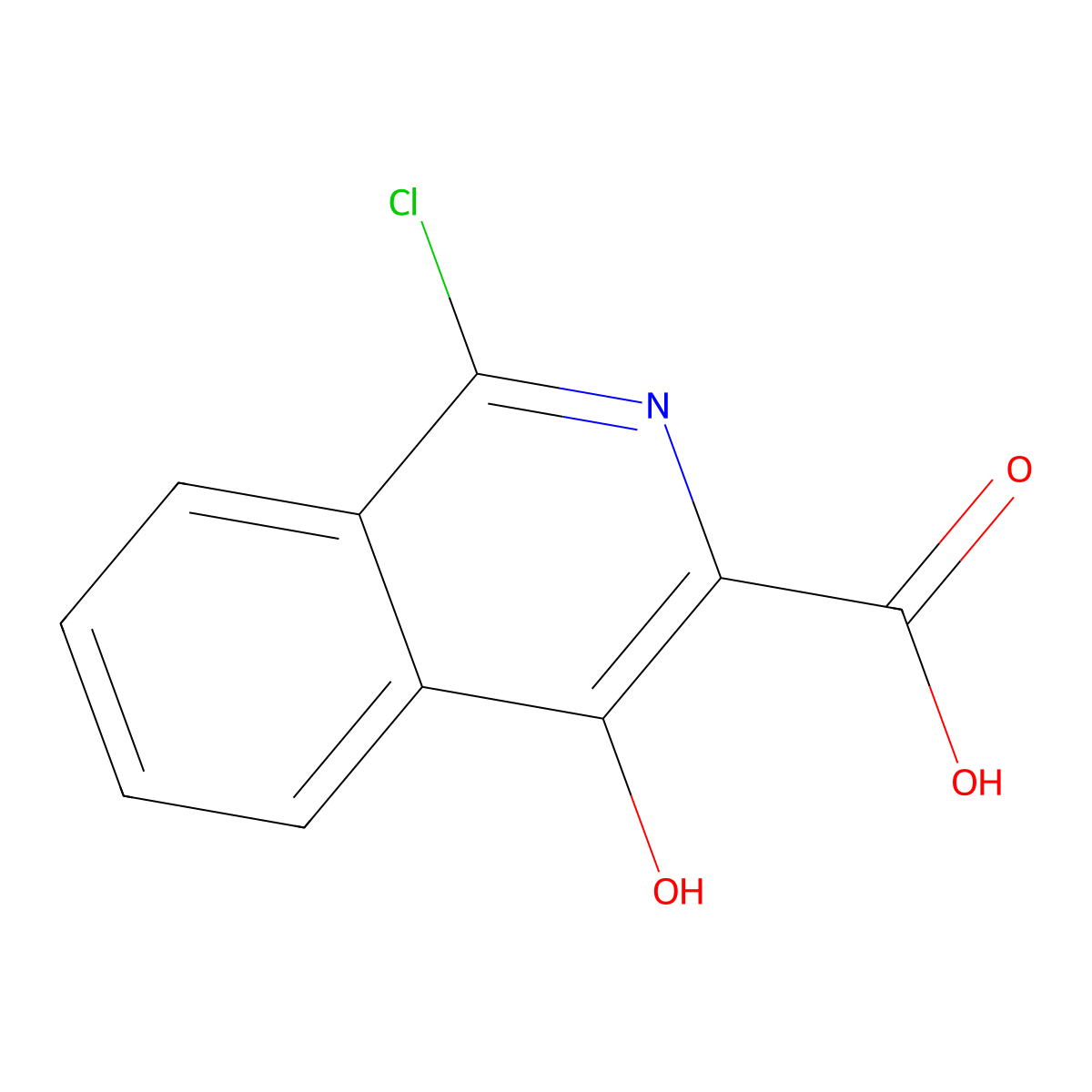 1-Chloro-4-hydroxyisoquinoline-3-carboxylic acid molecular structure, CAS 223388-21-4
