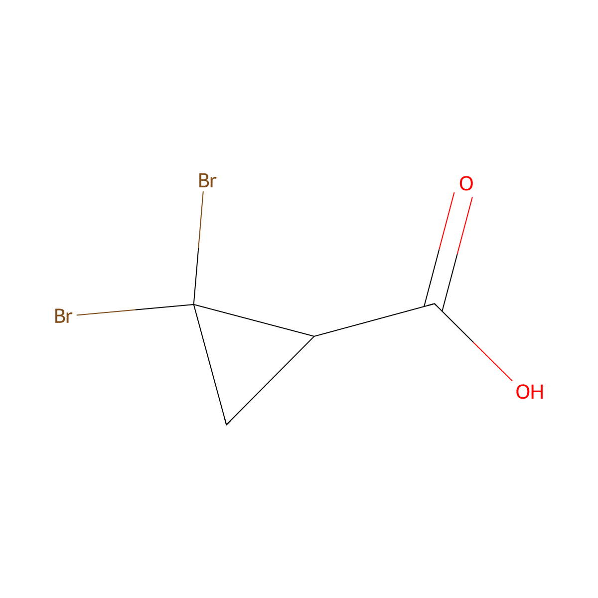 (1S)-2,2-Dibromocyclopropane-1-carboxylic acid molecular structure, CAS 223398-97-8