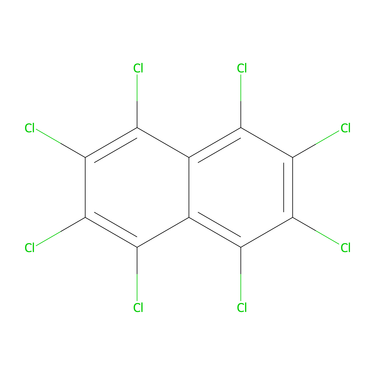 Octachloronaphthalene molecular structure, CAS 2234-13-1