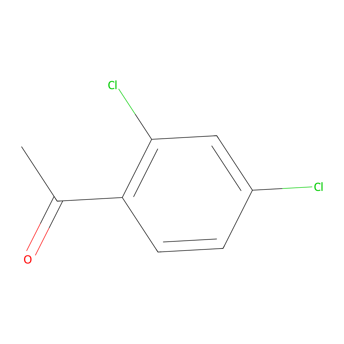 2',4'-Dichloroacetophenone molecular structure, CAS 2234-16-4