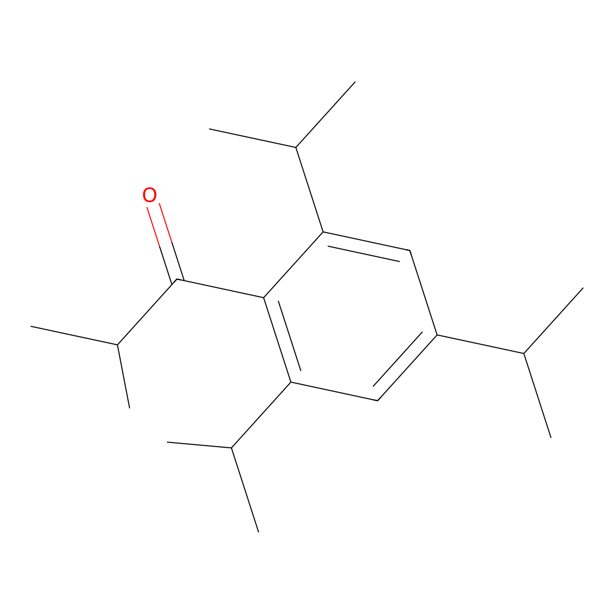 2-Methyl-1-[2,4,6-tris(1-methylethyl)phenyl]-1-propanone molecular structure, CAS 2234-17-5