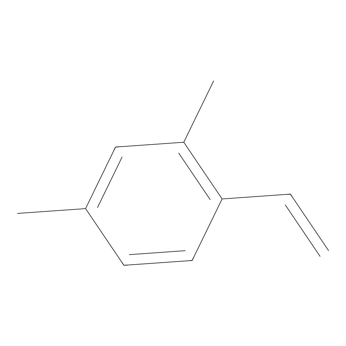 2,4-Dimethylstyrene molecular structure, CAS 2234-20-0