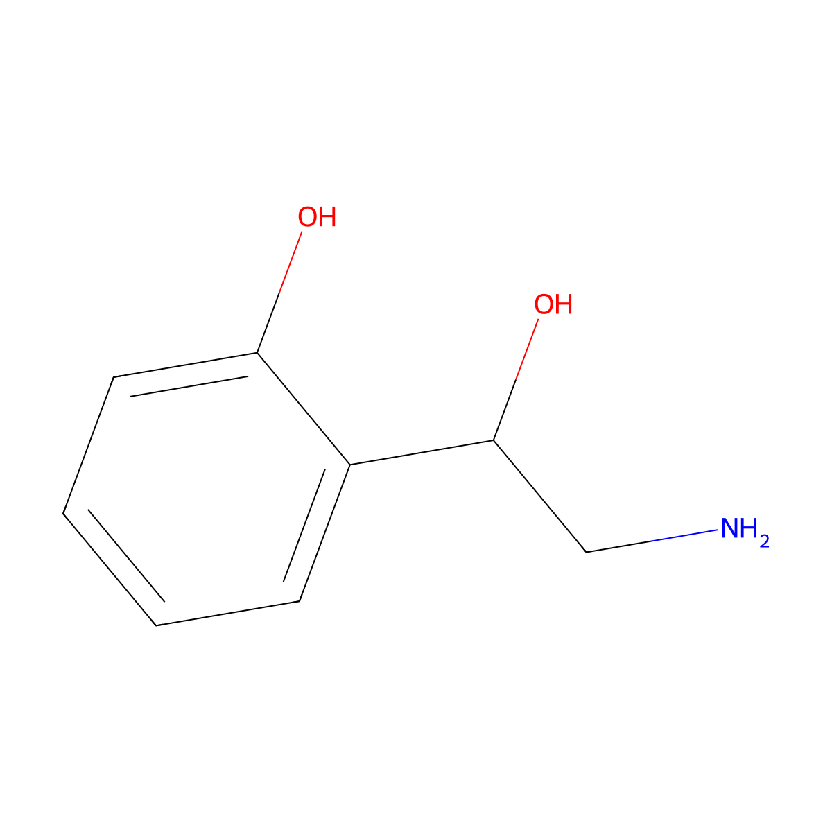 2-Octopamine molecular structure, CAS 2234-25-5