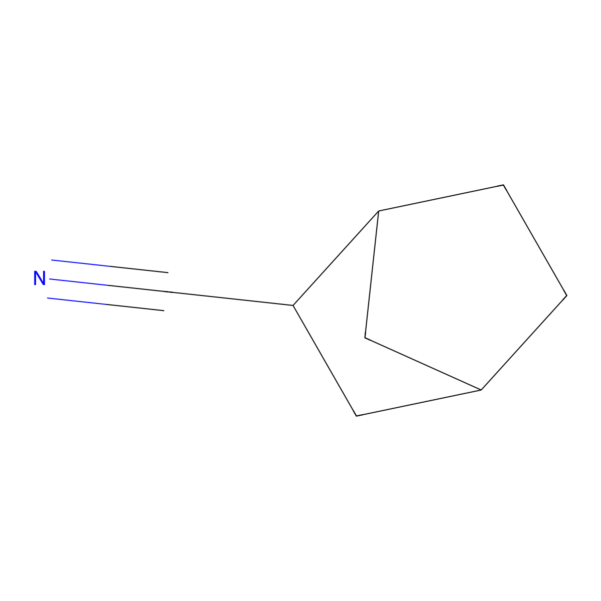 Norbornane-2-carbonitrile molecular structure, CAS 2234-26-6