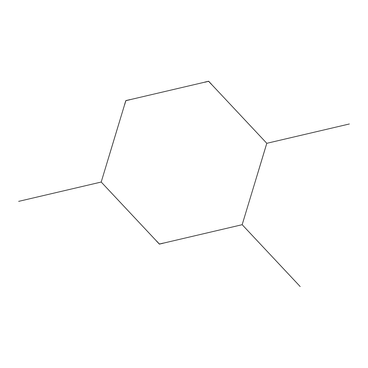 1,2,4-Trimethylcyclohexane molecular structure, CAS 2234-75-5