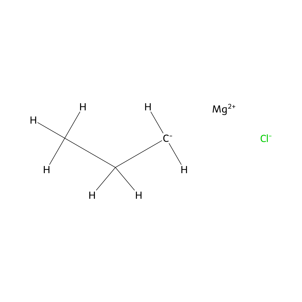 Propylmagnesium chloride molecular structure, CAS 2234-82-4