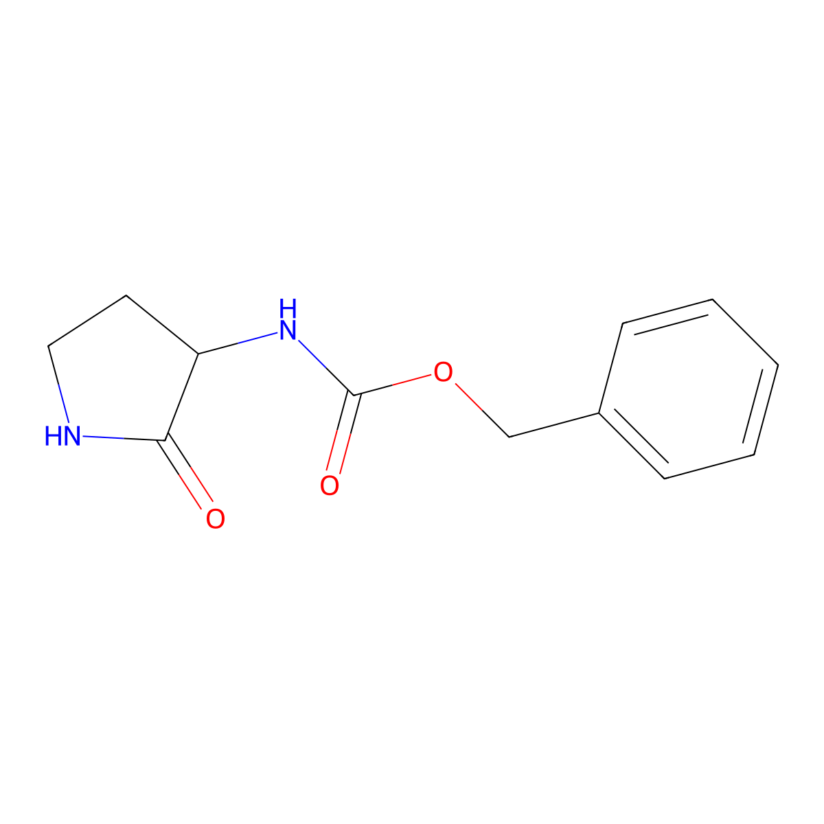 (R)-Benzyl (2-oxopyrrolidin-3-yl)carbamate molecular structure, CAS 223407-18-9