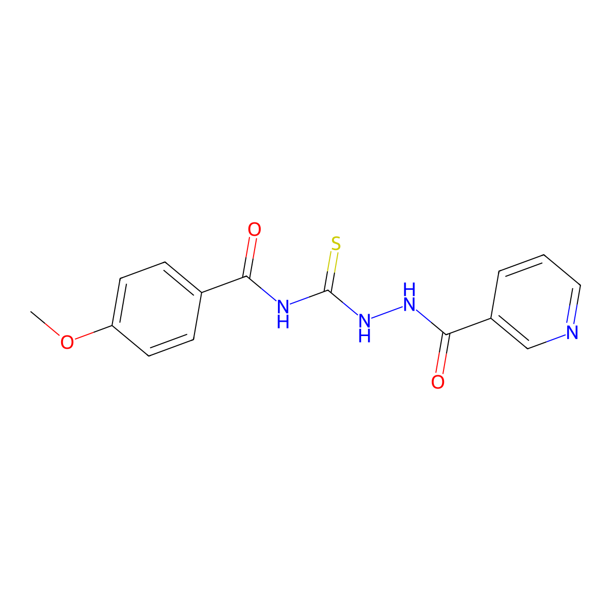 4-methoxy-N-[(pyridine-3-carbonylamino)carbamothioyl]benzamide molecular structure, CAS 223414-35-5