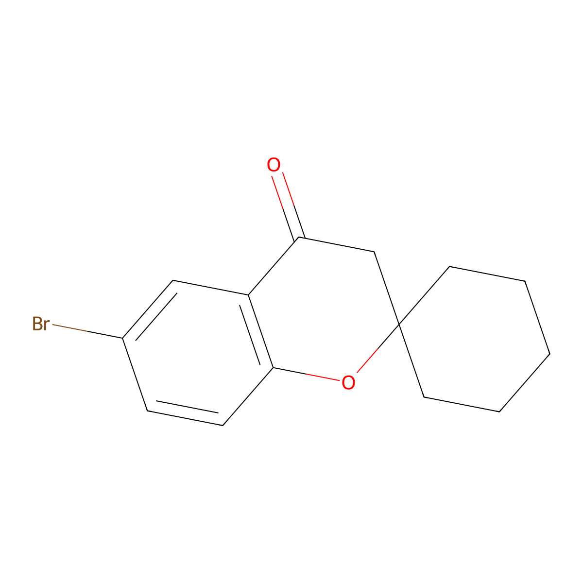 6-Bromospiro[chromane-2,1'-cyclohexan]-4-one molecular structure, CAS 223416-26-0