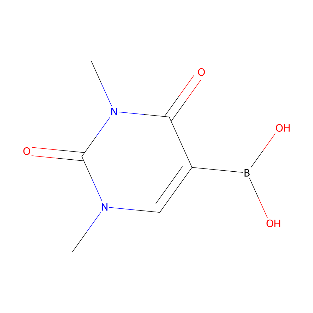 (1,3-Dimethyl-2,4-dioxo-1,2,3,4-tetrahydropyrimidin-5-yl)boronic acid molecular structure, CAS 223418-73-3