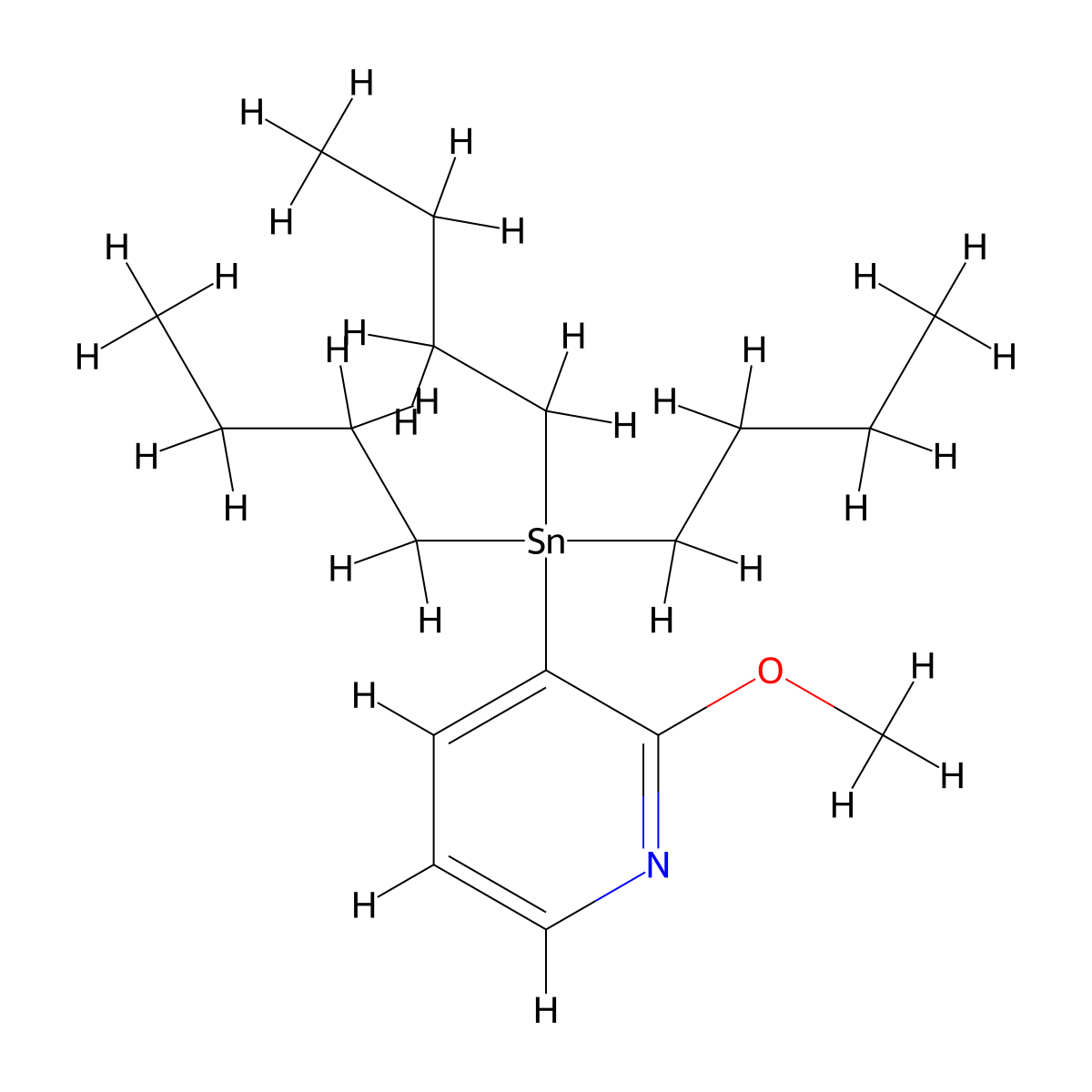 2-Methoxy-3-(tributylstannyl)pyridine molecular structure, CAS 223418-74-4