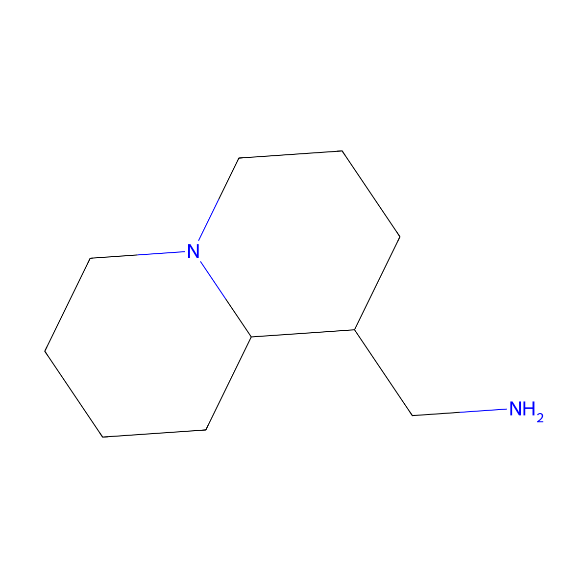 2,3,4,6,7,8,9,9a-octahydro-1H-quinolizin-1-ylmethanamine molecular structure, CAS 22342-32-1