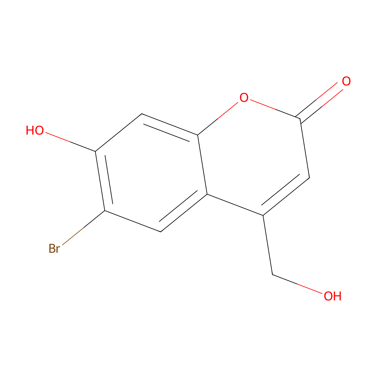 6-Bromo-7-hydroxy-4-(hydroxymethyl)-2H-1-benzopyran-2-one molecular structure, CAS 223420-41-5