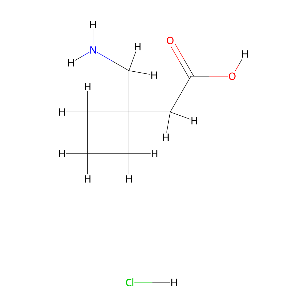 2-[1-(aminomethyl)cyclobutyl]acetic Acid Hydrochloride molecular structure, CAS 223425-82-9