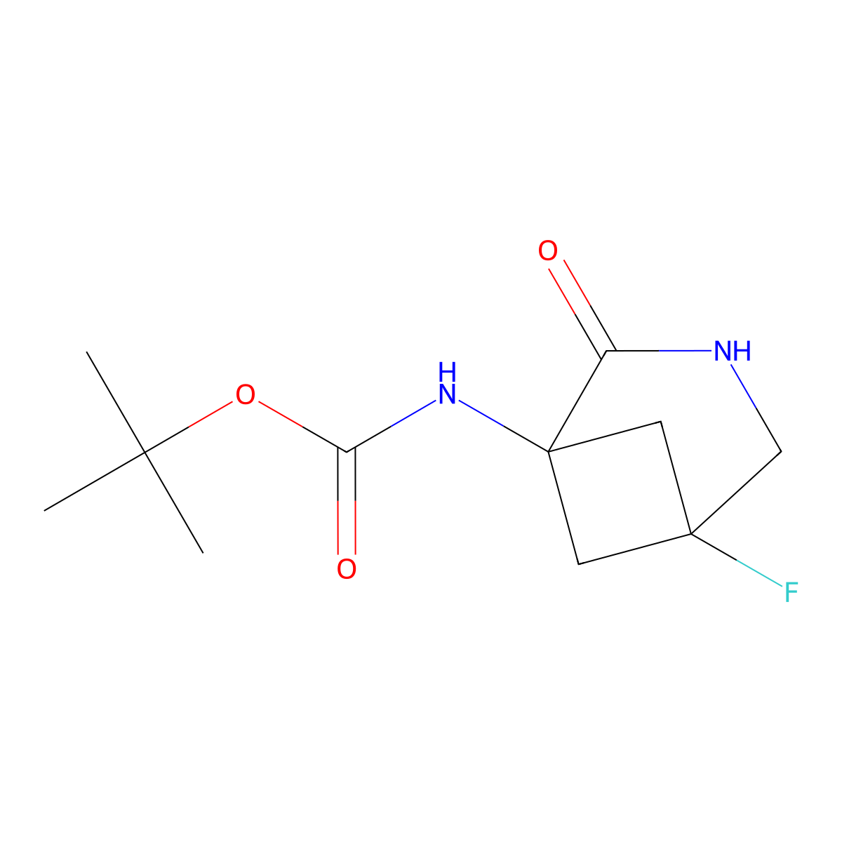 1-(Boc-amino)-5-fluoro-3-azabicyclo[3.1.1]heptan-2-one molecular structure, CAS 2234276-80-1