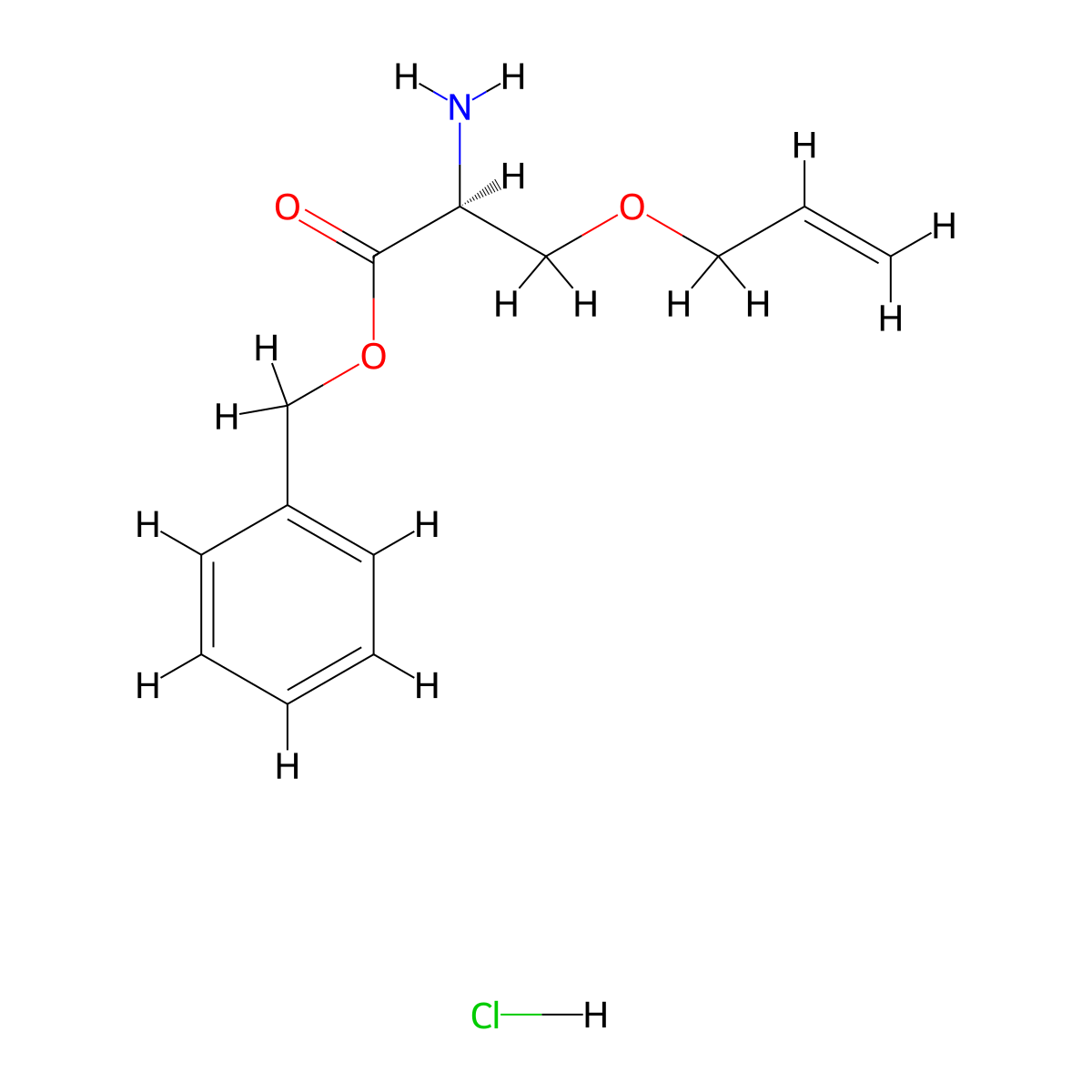 Benzyl O-allyl-L-serinate hydrochloride molecular structure, CAS 2234286-28-1
