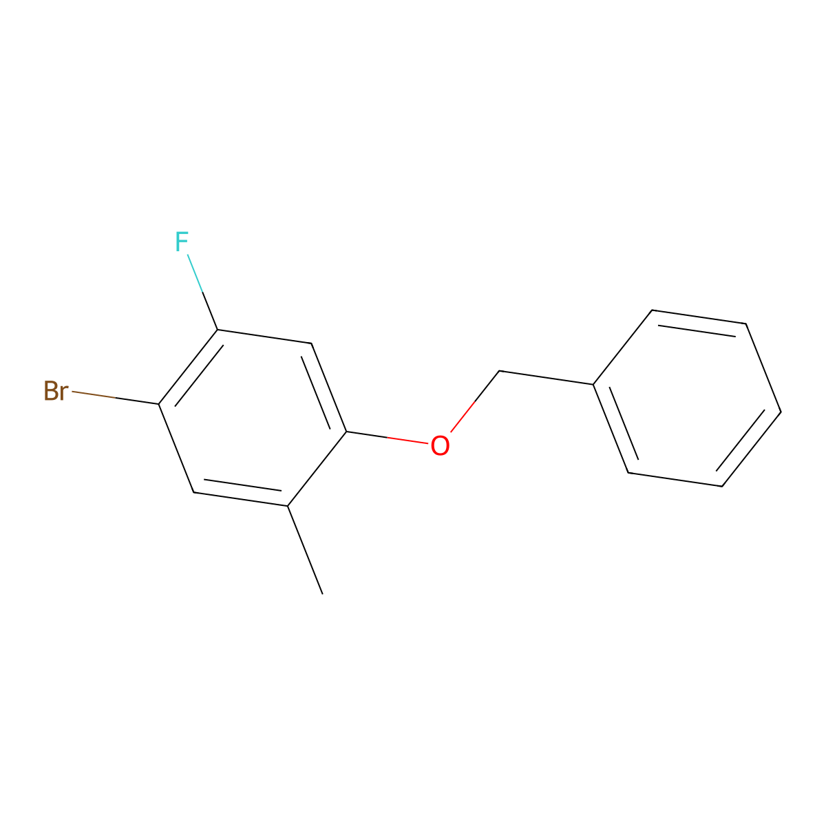 1-(Benzyloxy)-4-bromo-5-fluoro-2-methylbenzene molecular structure, CAS 2234291-69-9